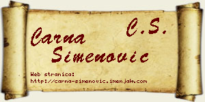 Čarna Simenović vizit kartica